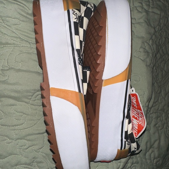 Vans Era stacked Black and White Checkered Slip-On Sneakers - Picture 4 of 4
